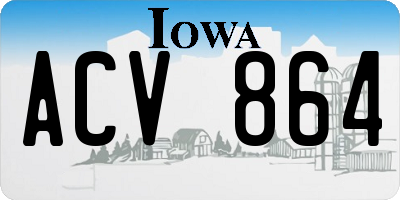 IA license plate ACV864
