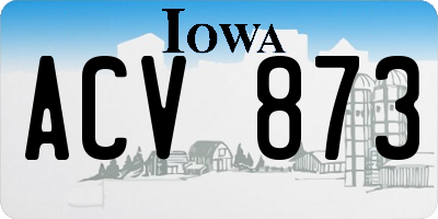 IA license plate ACV873