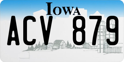 IA license plate ACV879