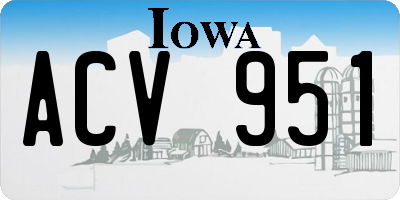 IA license plate ACV951