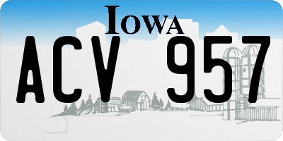 IA license plate ACV957