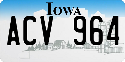 IA license plate ACV964