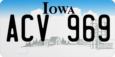 IA license plate ACV969