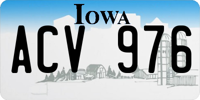IA license plate ACV976