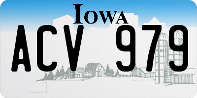 IA license plate ACV979
