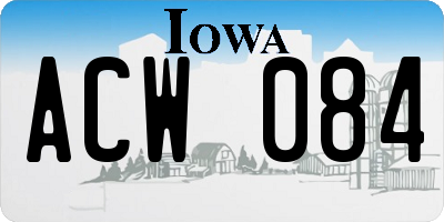 IA license plate ACW084
