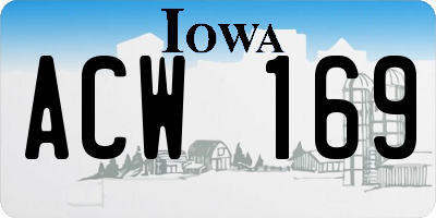 IA license plate ACW169