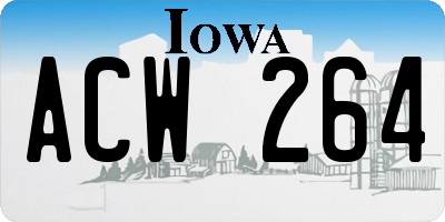 IA license plate ACW264