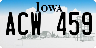 IA license plate ACW459