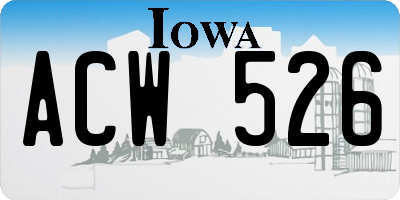 IA license plate ACW526
