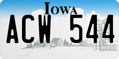 IA license plate ACW544