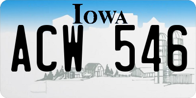 IA license plate ACW546