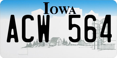 IA license plate ACW564