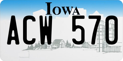 IA license plate ACW570