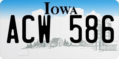 IA license plate ACW586