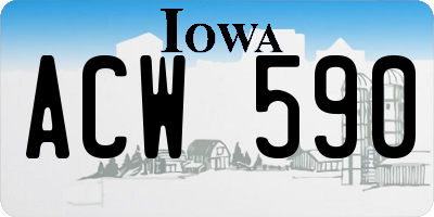 IA license plate ACW590