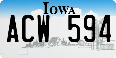 IA license plate ACW594