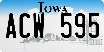 IA license plate ACW595