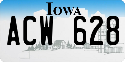IA license plate ACW628