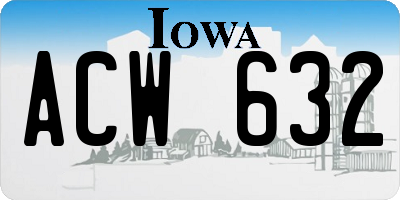 IA license plate ACW632