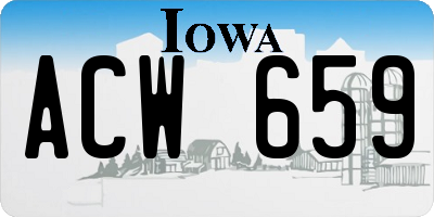 IA license plate ACW659