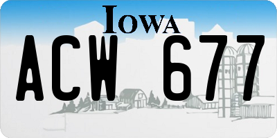 IA license plate ACW677
