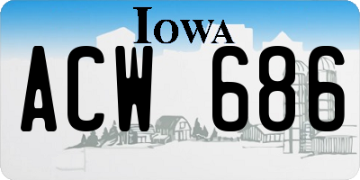 IA license plate ACW686