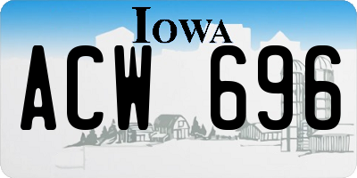 IA license plate ACW696