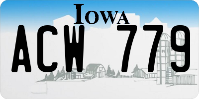 IA license plate ACW779