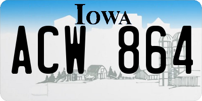 IA license plate ACW864