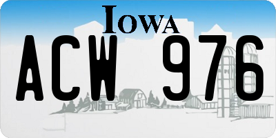 IA license plate ACW976