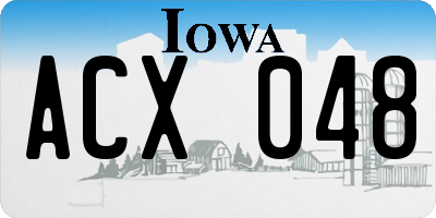 IA license plate ACX048