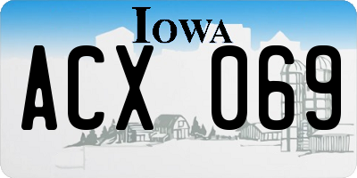 IA license plate ACX069