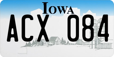 IA license plate ACX084