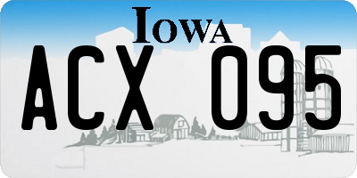 IA license plate ACX095