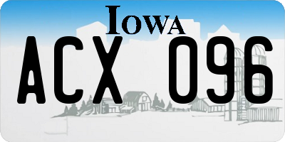 IA license plate ACX096