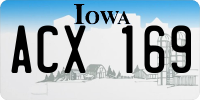 IA license plate ACX169