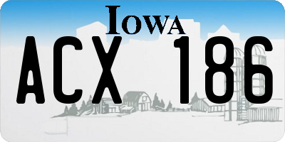IA license plate ACX186