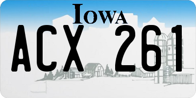 IA license plate ACX261