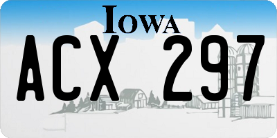 IA license plate ACX297