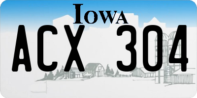 IA license plate ACX304
