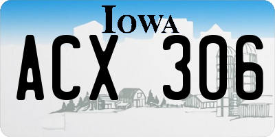 IA license plate ACX306