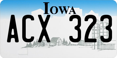 IA license plate ACX323