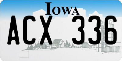 IA license plate ACX336