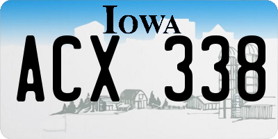 IA license plate ACX338