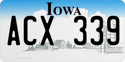 IA license plate ACX339