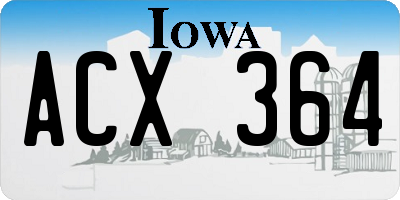 IA license plate ACX364