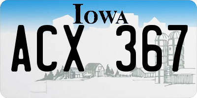 IA license plate ACX367