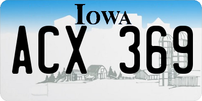 IA license plate ACX369