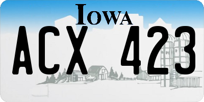 IA license plate ACX423